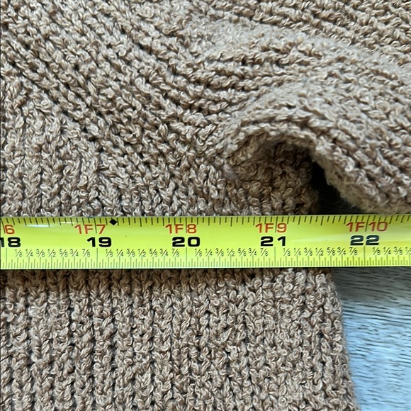 Eileen Fisher Organic Cotton Cozy Brown Boucle Cropped Sweater Honey - Picture 6 of 8